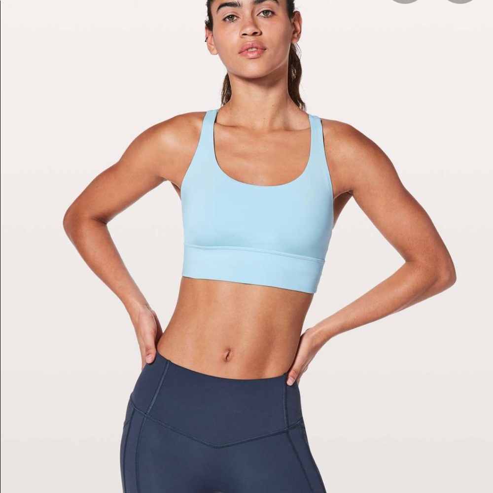 Lululemon Energy Longline Bra in Blue Glow